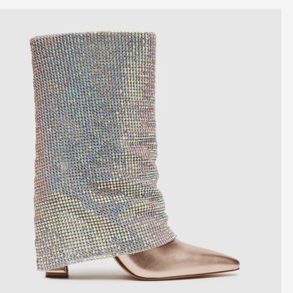 Steve Madden Sparkle Foldover Boots NWOT - Picture 1 of 8